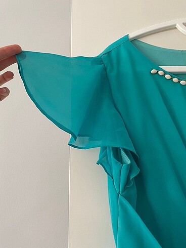 40 Beden yeşil Renk Elbise