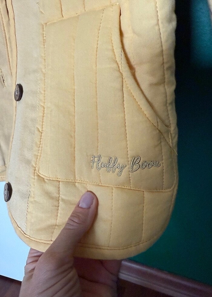 Fluffyboon marka sarı kapitone ceket - Görsel 3