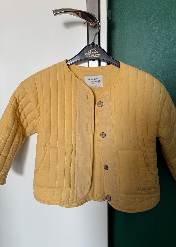 Fluffyboon marka sarı kapitone ceket - Görsel 2