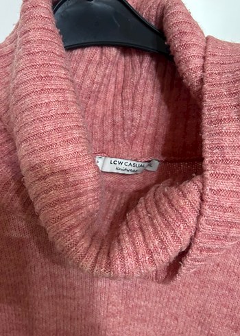 Toz Pembe Boğazlı Kadın Kazak - Görsel 4