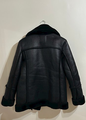 Siyah Deri Biker Ceket - Görsel 3