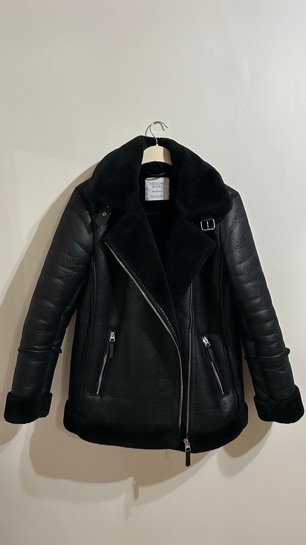 Siyah Deri Biker Ceket - Görsel 2