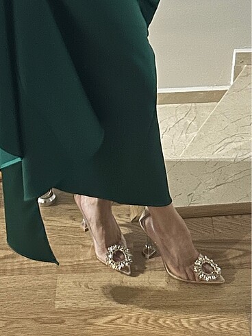 36 Beden çeşitli Renk Taşlı Stiletto