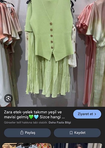 Pastel yeşil Piliseli Midi Kadın Takım Elbise - Görsel 2