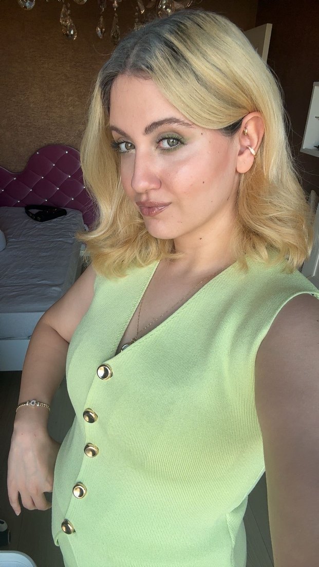 Pastel yeşil Piliseli Midi Kadın Takım Elbise - Görsel 3