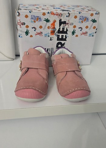 Kız Bebek Pembe İlk Adım Ayakkabısı Velcro - Görsel 2