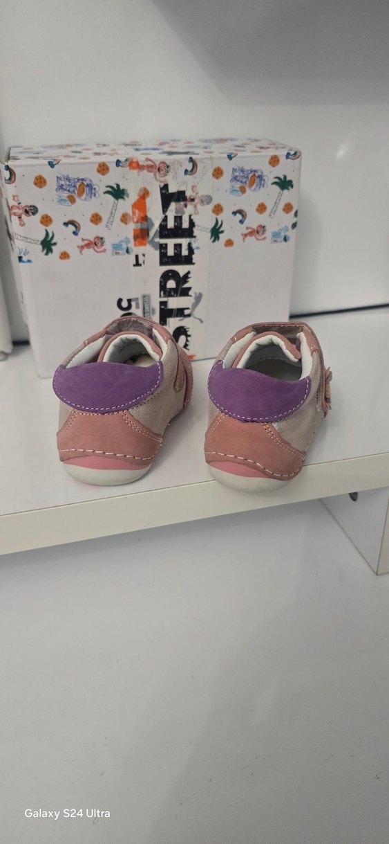 Kız Bebek Pembe İlk Adım Ayakkabısı Velcro - Görsel 4