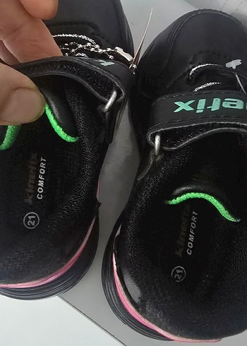 Siyah Erkek Çocuk Spor Ayakkabısı Velcro - Görsel 6