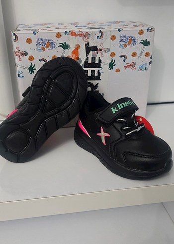 Siyah Erkek Çocuk Spor Ayakkabısı Velcro - Görsel 5