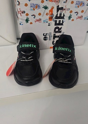 Siyah Erkek Çocuk Spor Ayakkabısı Velcro - Görsel 4