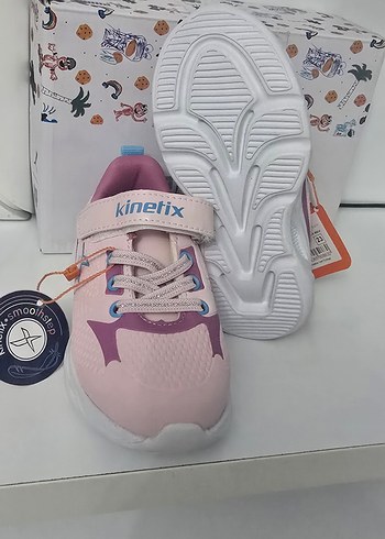 Kız Çocuk Pembe Spor Ayakkabı Velcro - Görsel 6