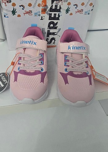 Kız Çocuk Pembe Spor Ayakkabı Velcro - Görsel 2