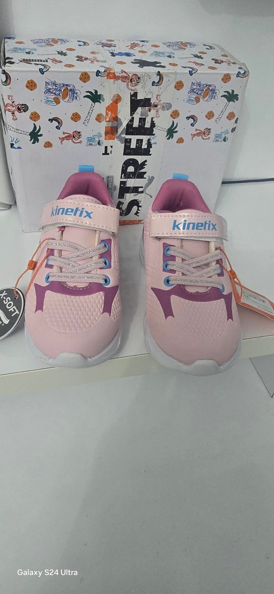 Kız Çocuk Pembe Spor Ayakkabı Velcro - Görsel 2