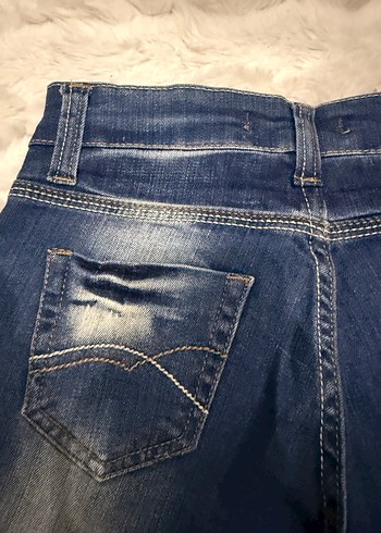 Kadın Mavi  Mini Kot Şort - Görsel 8