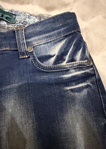 Kadın Mavi  Mini Kot Şort - Görsel 4