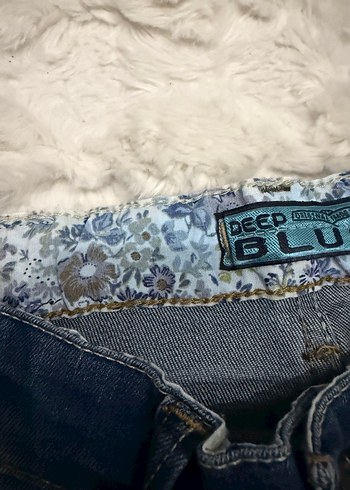 Kadın Mavi  Mini Kot Şort - Görsel 9