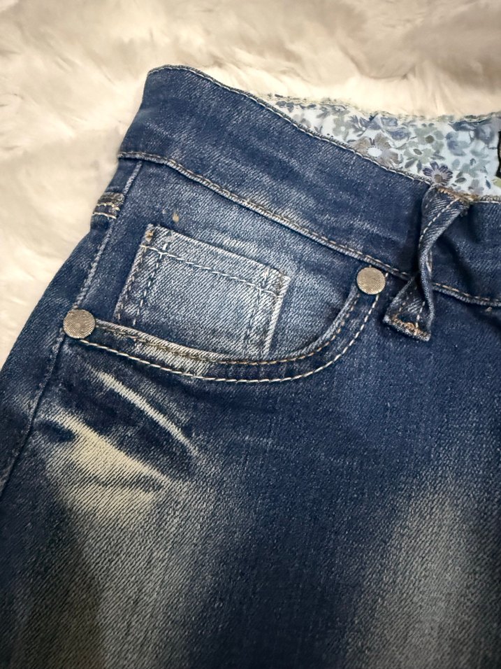 Kadın Mavi  Mini Kot Şort - Görsel 2