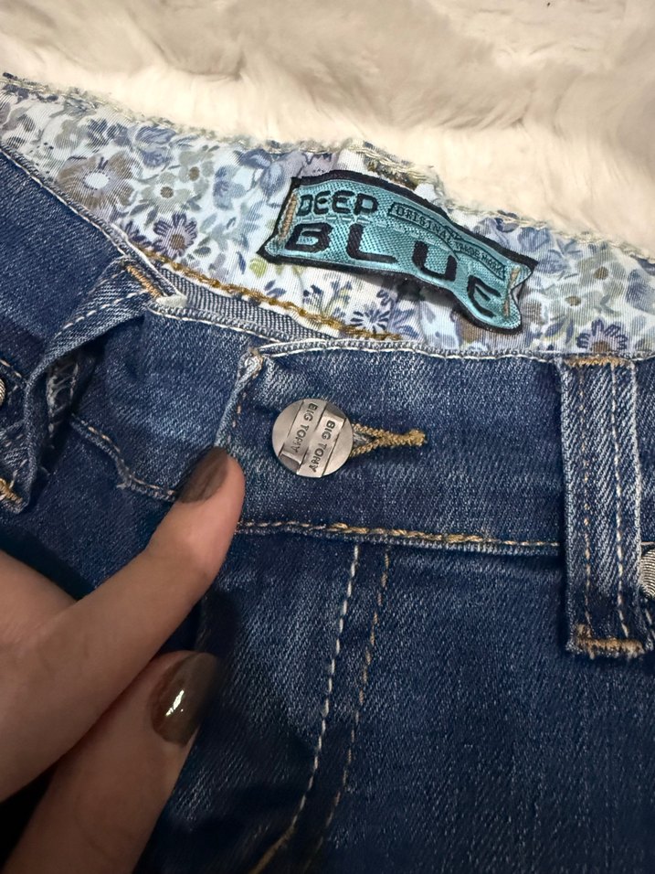 Kadın Mavi  Mini Kot Şort - Görsel 3