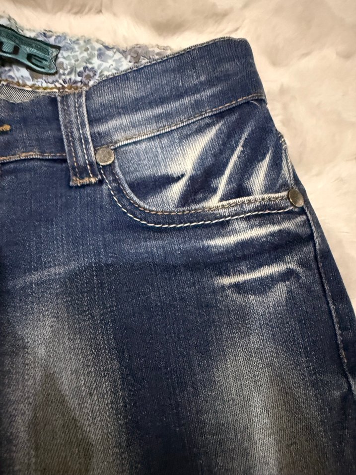 Kadın Mavi  Mini Kot Şort - Görsel 4