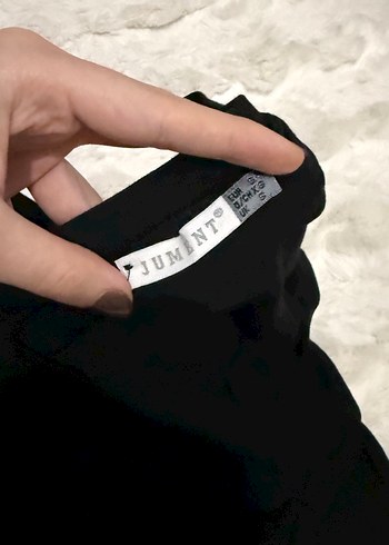 Düğmeli Siyah V Yaka Kadın Triko - Görsel 2