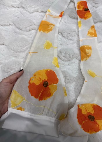 Çiçek Desenli Askısız kadın bluz - Görsel 6