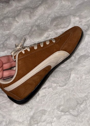 Kahverengi Süet Kadın Spor Ayakkabı - Görsel 9