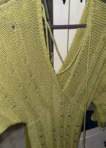 Bohem V Yaka  Örgü yazlık elbise - Görsel 6