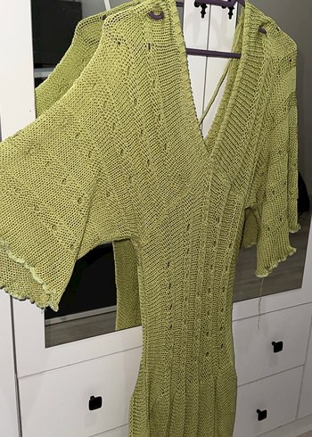 Bohem V Yaka  Örgü yazlık elbise - Görsel 2