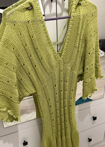 Bohem V Yaka  Örgü yazlık elbise - Görsel 8