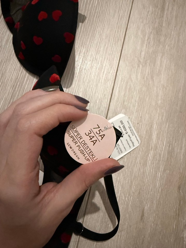 Kırmızı destekli Sütyen - Görsel 3