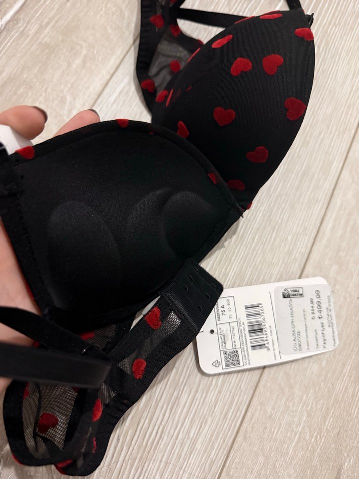 Kırmızı destekli Sütyen - Görsel 2