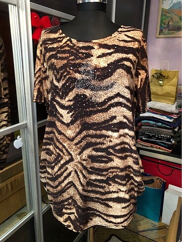 Leopar Desenli Bluz