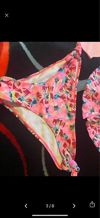 7 Yaş Beden pembe Renk De facto 7 yaş bikini ve bone