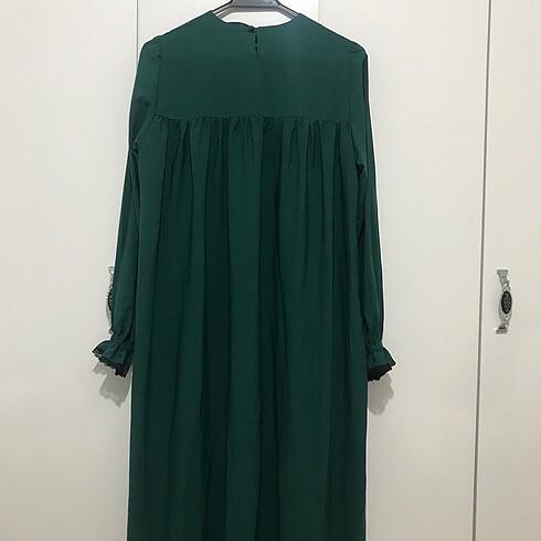 s Beden yeşil Renk Robalı elbise