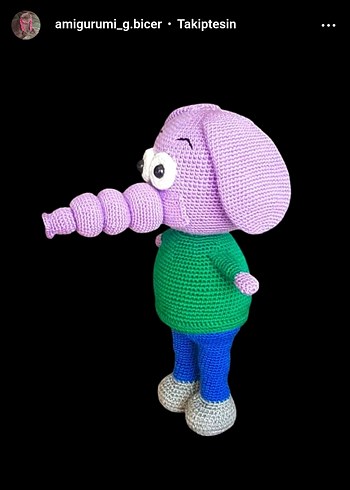 Renkli Amigurumi Fil Figürü