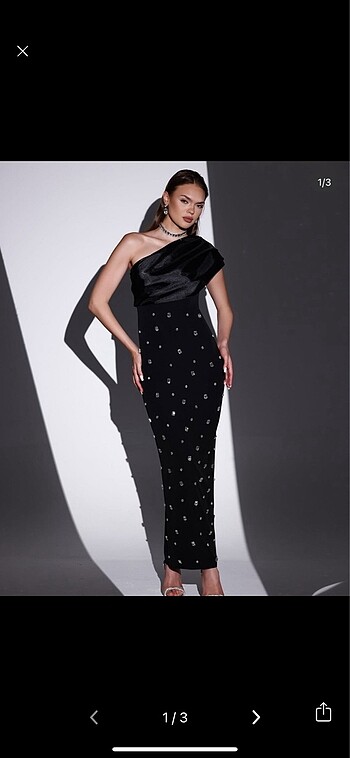 Swarovski taşlı abiye
