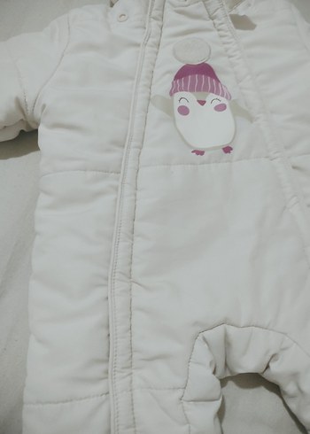 Beyaz Kürklü Bebek Kız Tulumu - Görsel 2