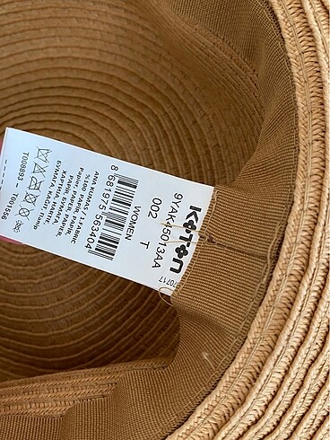  Beden camel Renk Koton hasır şapka