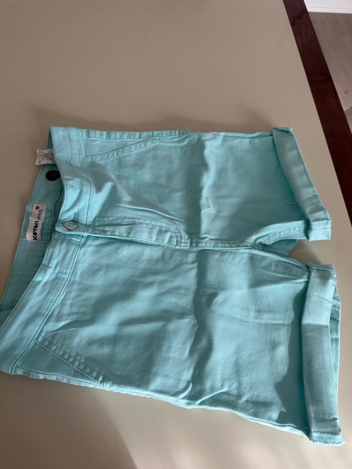 Düğmeli koton şort - Görsel 2