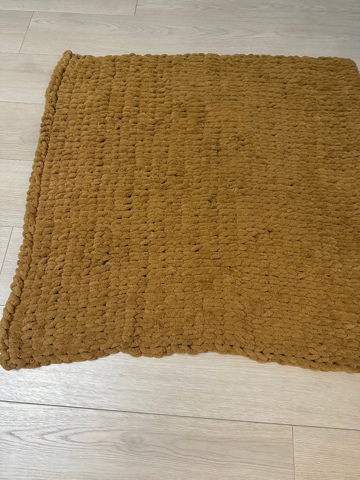 Kahverengi Parlak Örgü Çocuk Battaniyesi - Görsel 3