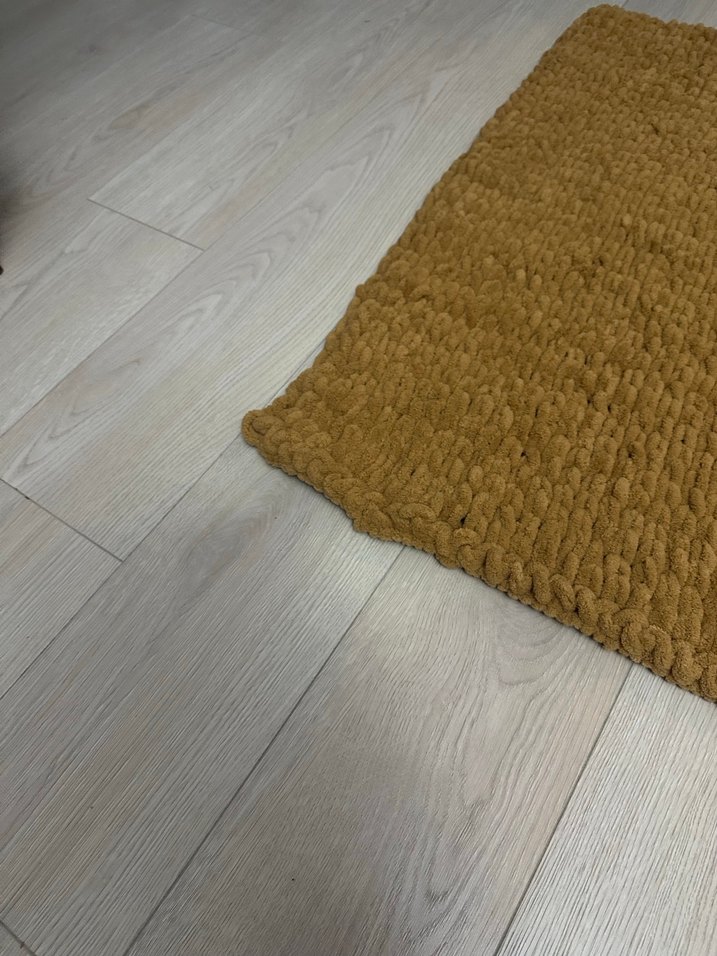 Kahverengi Parlak Örgü Çocuk Battaniyesi - Görsel 4