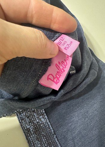 Mavi Denim Parlak Şeritli tayt - Görsel 3