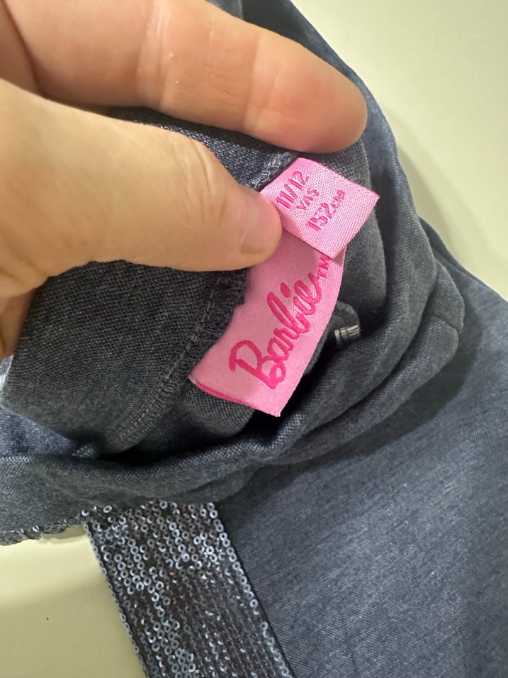 Mavi Denim Parlak Şeritli tayt - Görsel 3