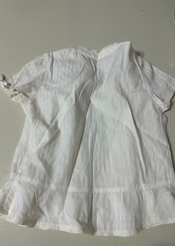 Kız Çocuk Kısa Kollu krem Gömlek - Görsel 2