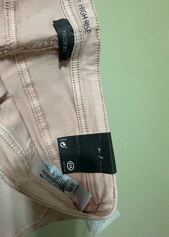 Pembe Midi Denim Kadın Pantolon - Görsel 2