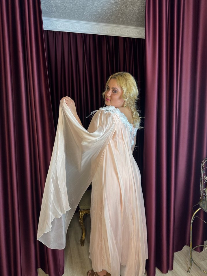 Tasarım şifon 3d Nişan elbisesi - Görsel 3