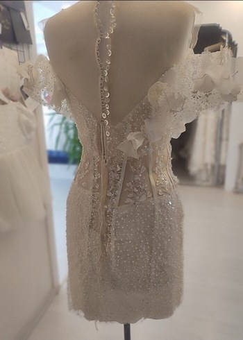 3 boyutlu Mini Dantel Gelinlik - Görsel 2