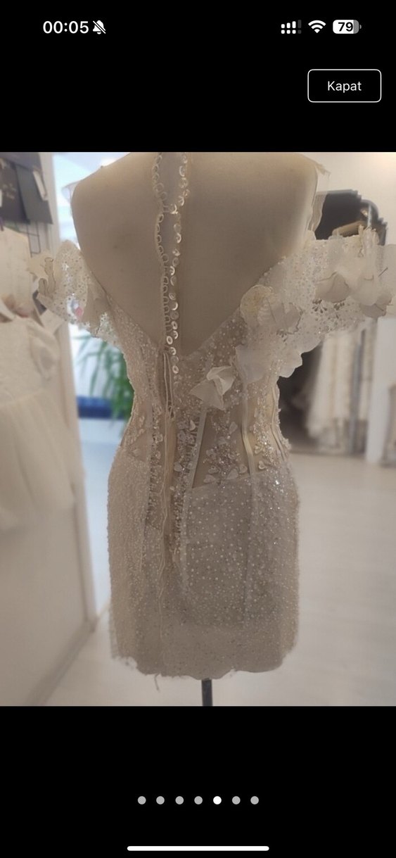 3 boyutlu Mini Dantel Gelinlik - Görsel 2