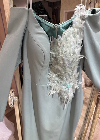 Mint yeşili Couture tasarım - Görsel 4