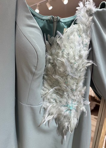 Mint yeşili Couture tasarım - Görsel 2